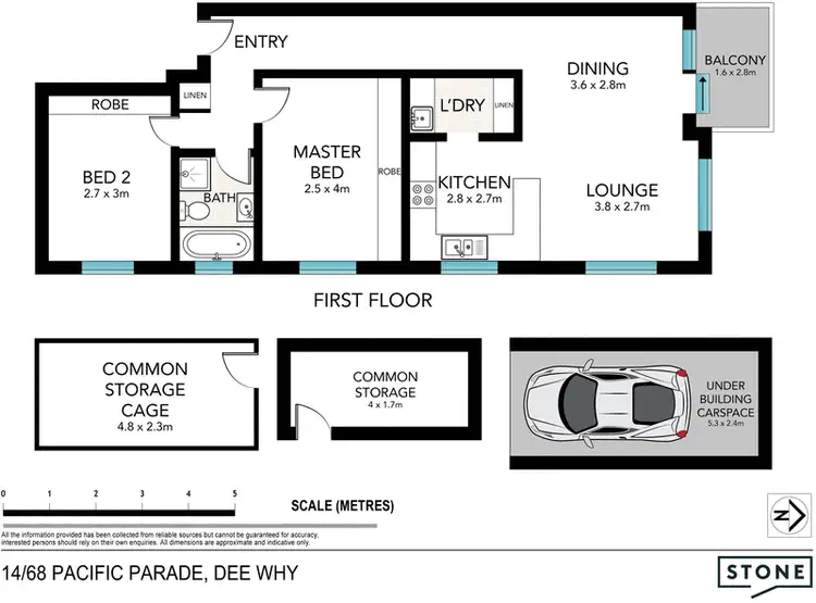 Floorplan of Homely apartment listing, 14/68 Pacific Parade, Dee Why NSW 2099