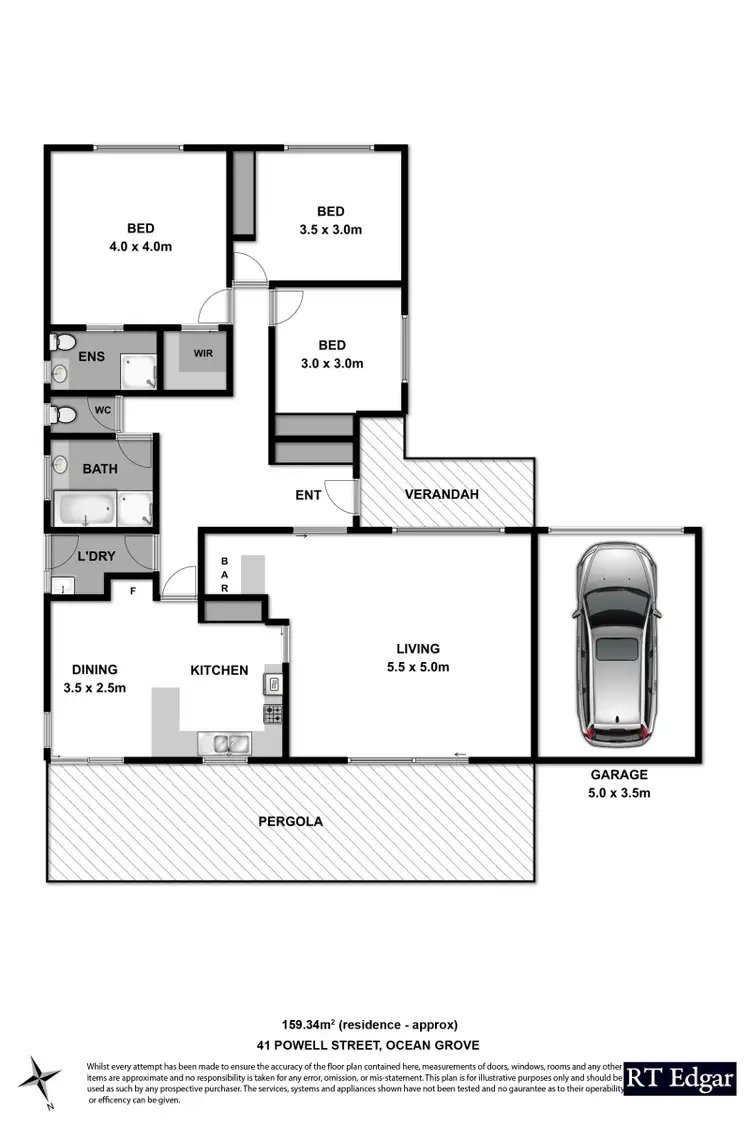 Floorplan of Homely house listing, 41 Powell Street West, Ocean Grove VIC 3226
