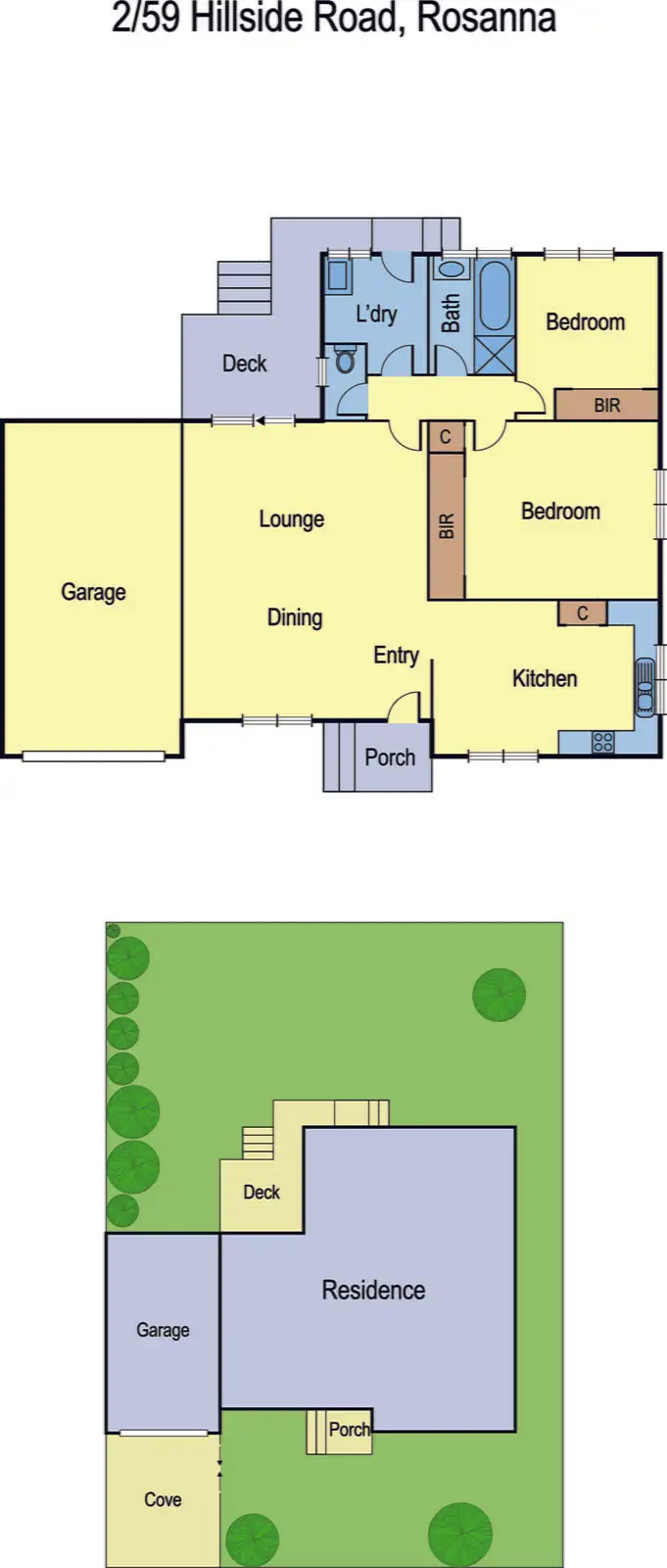Floorplan of Homely unit listing, 2/59 Hillside Road, Rosanna VIC 3084