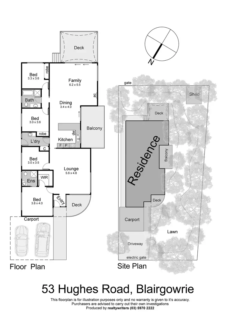 Floorplan of Homely house listing, 53 Hughes Road, Blairgowrie VIC 3942