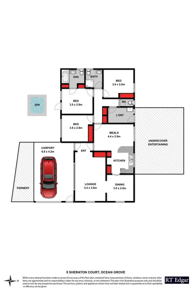 Floorplan of Homely house listing, 5 Sheraton Court, Ocean Grove VIC 3226
