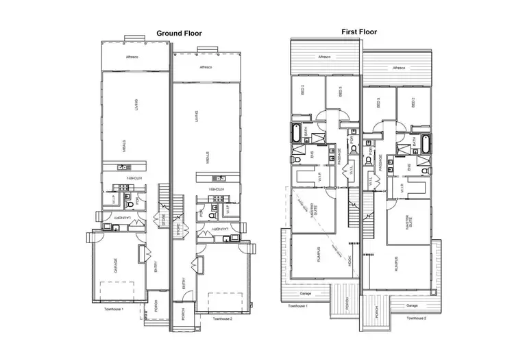Floorplan of Homely townhouse listing, 5A & 5B Coogee Court, Barwon Heads VIC 3227
