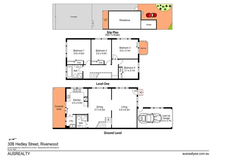 Floorplan of Homely semi-detached listing, 30B Hedley Street, Riverwood NSW 2210