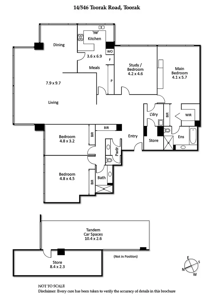 Floorplan of Homely apartment listing, 14/546 Toorak Road, Toorak VIC 3142