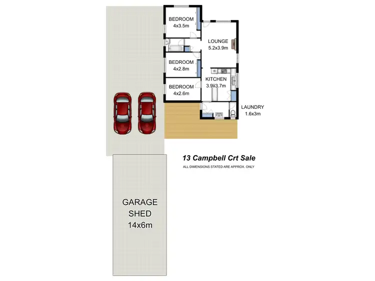 Floorplan of Homely house listing, 13 Campbell Court, Sale VIC 3850