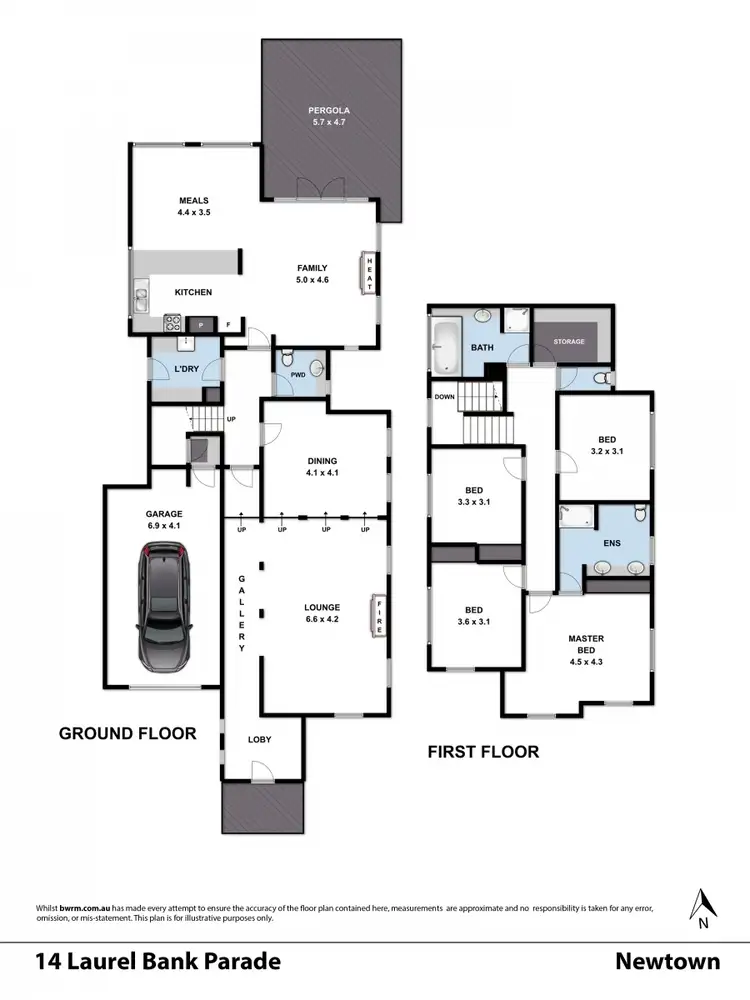 Floorplan of Homely house listing, 14 Laurel Bank Parade, Newtown VIC 3220