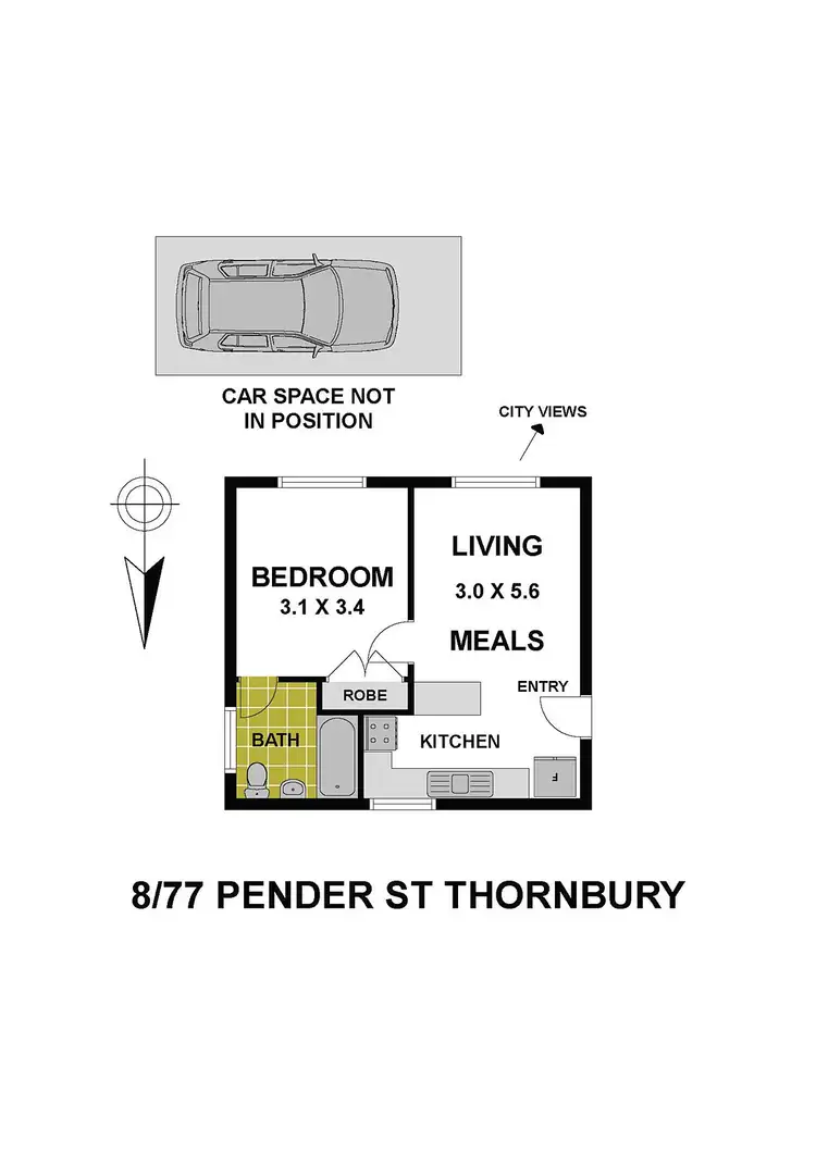 Floorplan of Homely apartment listing, 8/77 Pender Street, Thornbury VIC 3071