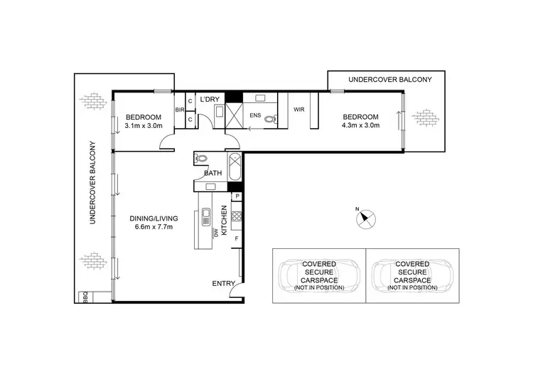 Floorplan of Homely apartment listing, 701/142 Rouse Street, Port Melbourne VIC 3207