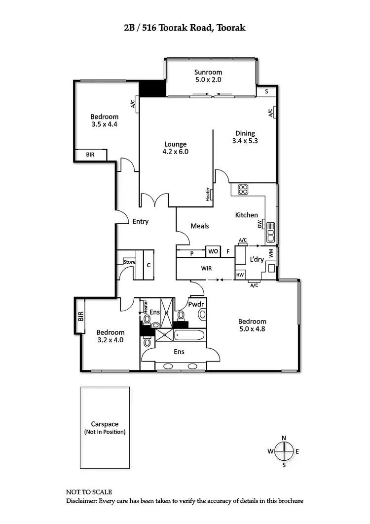 Floorplan of Homely apartment listing, 2b/516 Toorak Road, Toorak VIC 3142