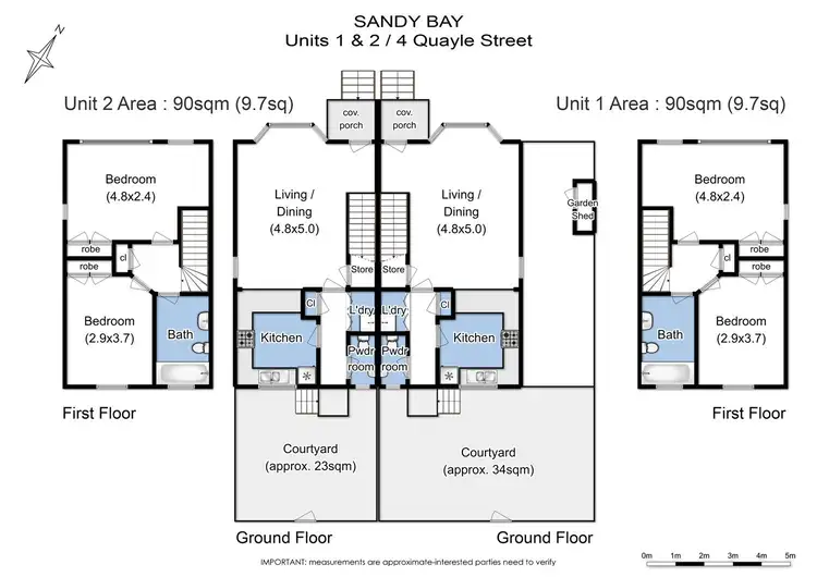 Floorplan of Homely townhouse listing, 1/4 Quayle Street, Sandy Bay TAS 7005