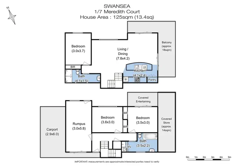 Floorplan of Homely townhouse listing, 1/7 Meredith Court, Swansea TAS 7190