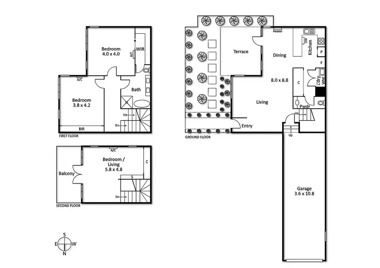 Floorplan of Homely townhouse listing, 73 Esplanade East, Port Melbourne VIC 3207