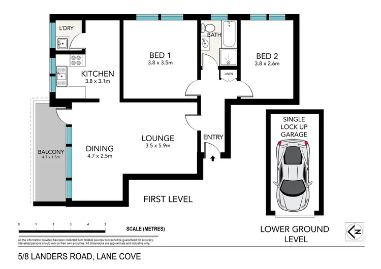 Floorplan of Homely apartment listing, 5/8 Landers Road, Lane Cove NSW 2066