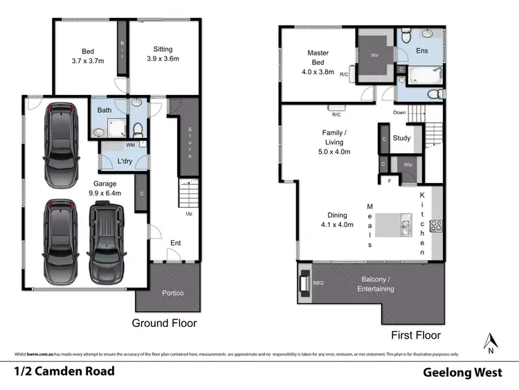 Floorplan of Homely townhouse listing, 1/2 Camden Road, Newtown VIC 3220