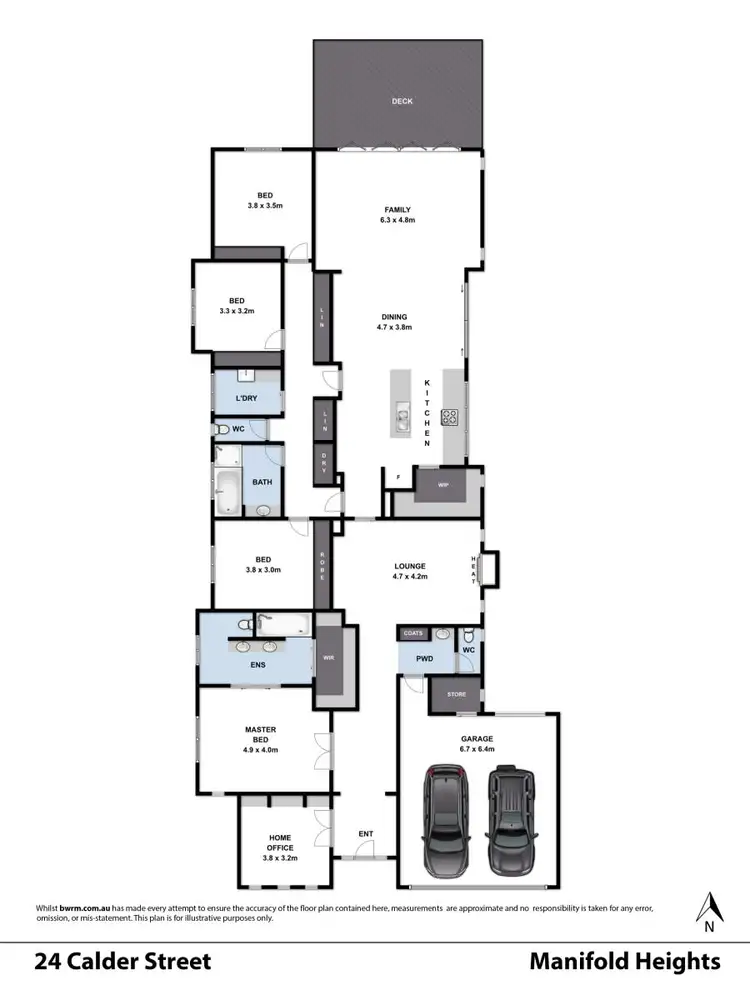Floorplan of Homely house listing, 24 Calder Street, Manifold Heights VIC 3218