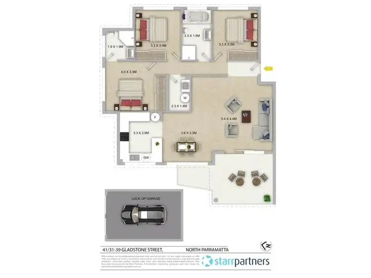 Floorplan of Homely apartment listing, 41/31-39 Gladstone Street, North Parramatta NSW 2151