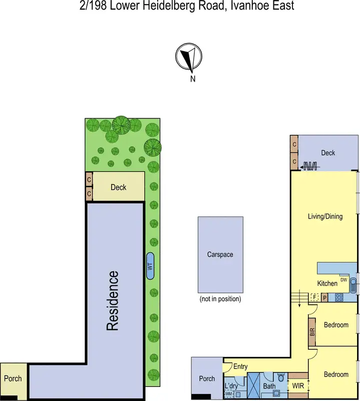 Floorplan of Homely apartment listing, 2/198 Lower Heidelberg Road, Ivanhoe East VIC 3079