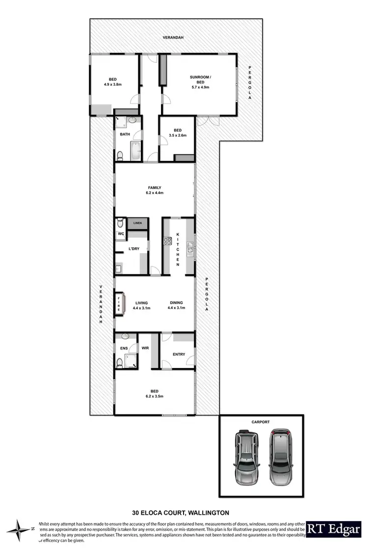 Floorplan of Homely rural property listing, 30 Eloca Court, Wallington VIC 3221
