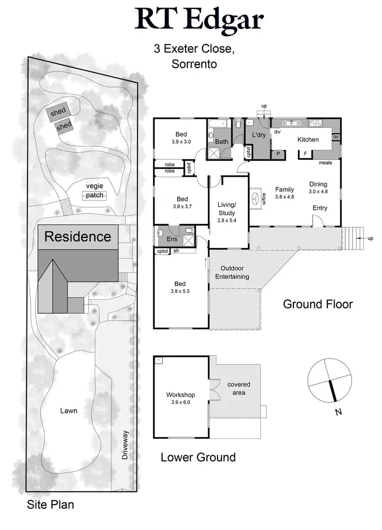 Floorplan of Homely house listing, 3 Exeter Close, Sorrento VIC 3943