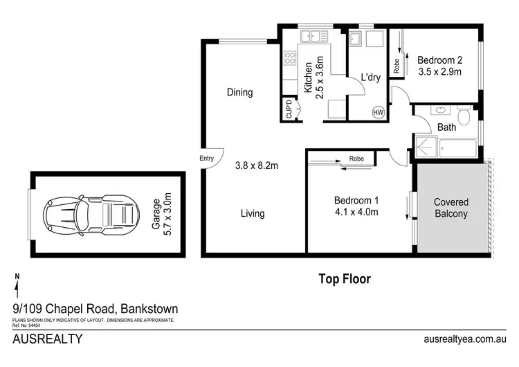 Floorplan of Homely unit listing, 9/109 Chapel Road, Bankstown NSW 2200