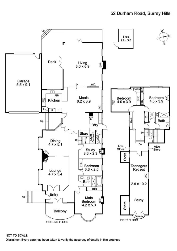 Floorplan of Homely house listing, 52 Durham Road, Surrey Hills VIC 3127