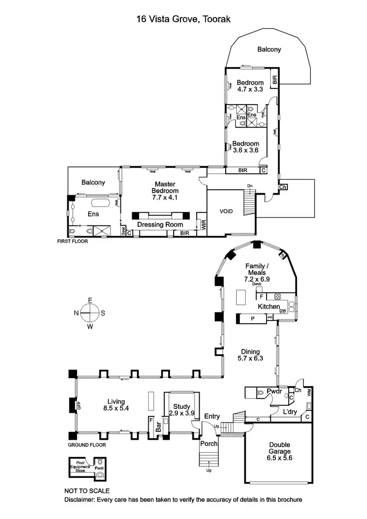 Floorplan of Homely house listing, 16 Vista Grove, Toorak VIC 3142