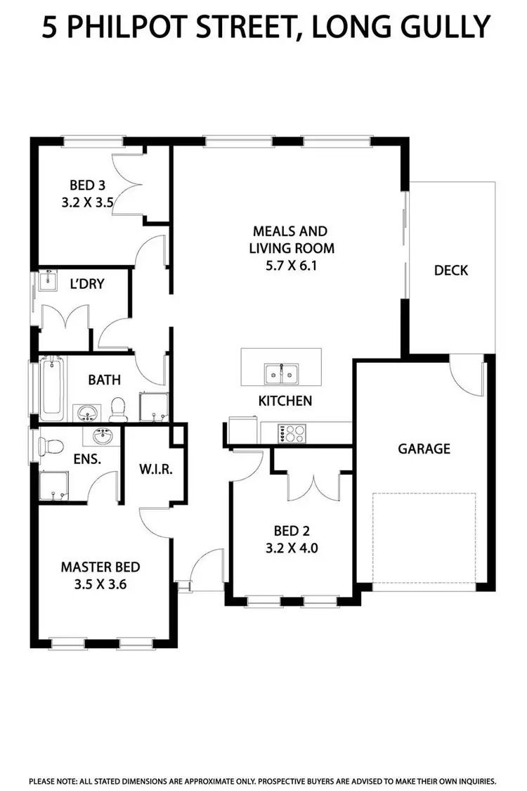 Floorplan of Homely house listing, 5 Philpot Street, Long Gully VIC 3550