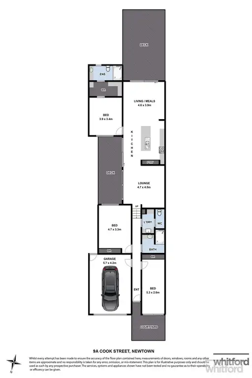 Floorplan of Homely townhouse listing, 9a Cook Street, Newtown VIC 3220