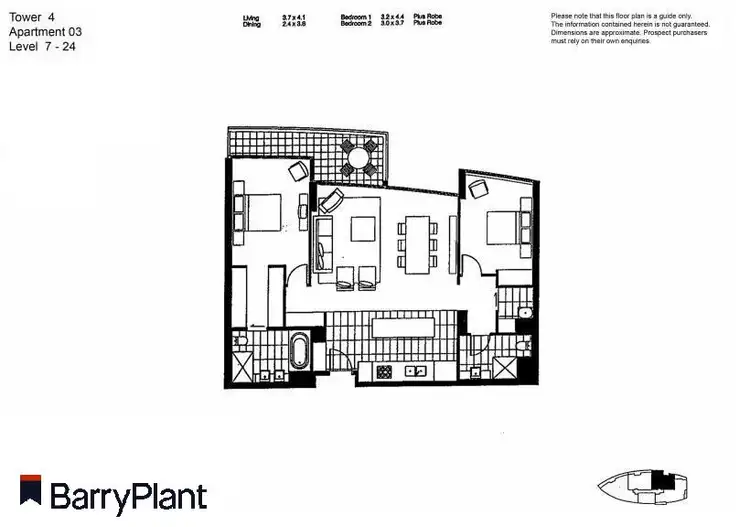Floorplan of Homely apartment listing, 1003/80 Lorimer Street, Docklands VIC 3008