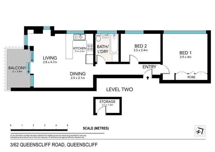 Floorplan of Homely apartment listing, 3/62 Queenscliff Road, Queenscliff NSW 2096