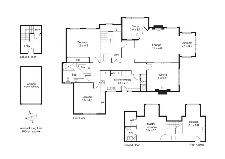 Floorplan of Homely townhouse listing, 4/14 Trawalla Avenue, Toorak VIC 3142