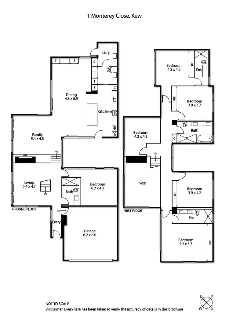 Floorplan of Homely house listing, 1 Monterey Close, Kew VIC 3101