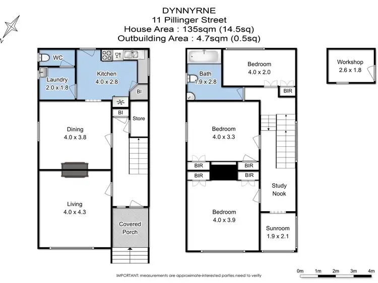 Floorplan of Homely house listing, 11 Pillinger Street, Dynnyrne TAS 7005