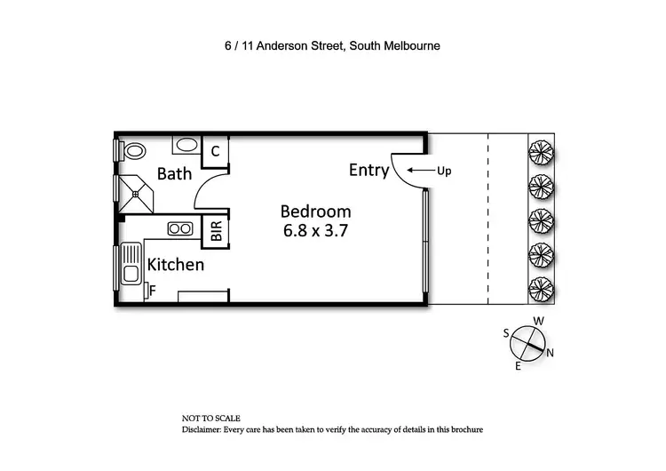 Floorplan of Homely apartment listing, 6/11 Anderson Street, South Melbourne VIC 3205
