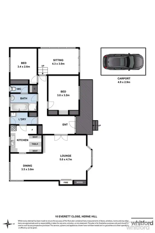 Floorplan of Homely house listing, 10 Everett Close, Herne Hill VIC 3218