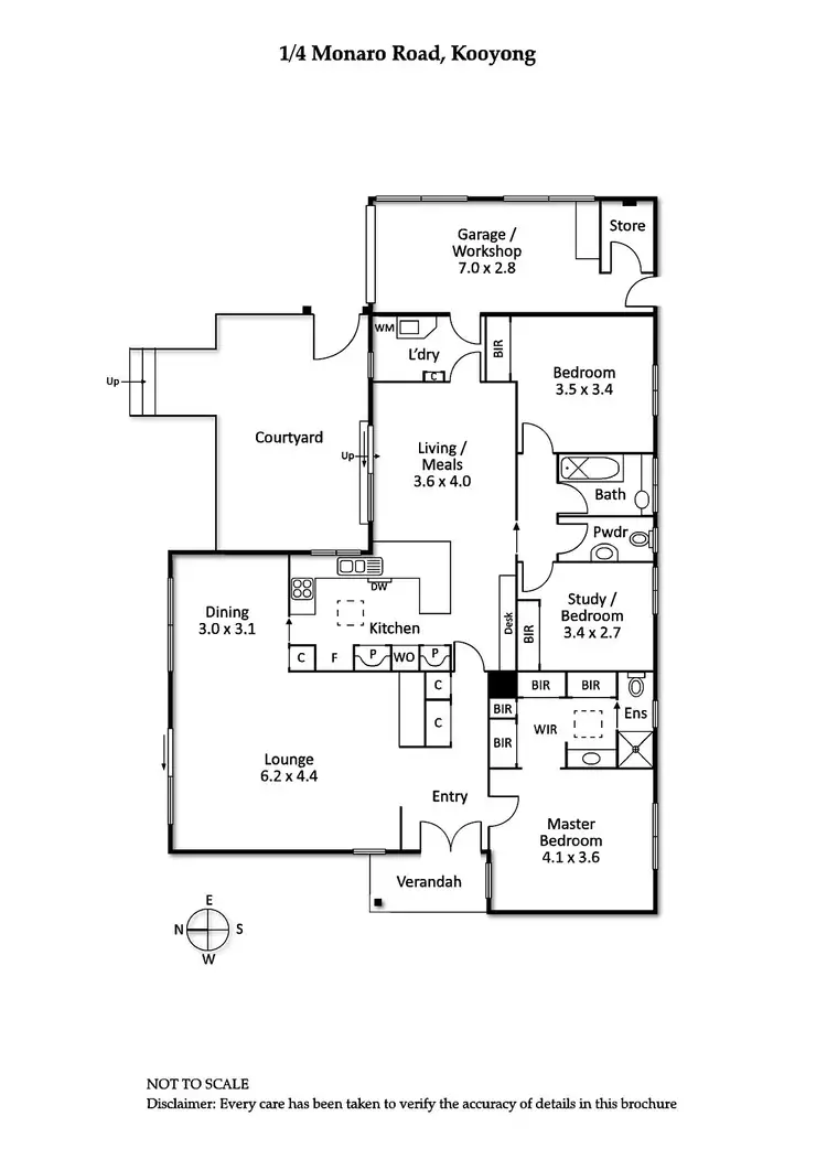 Floorplan of Homely house listing, 1/4 Monaro Road, Kooyong VIC 3144