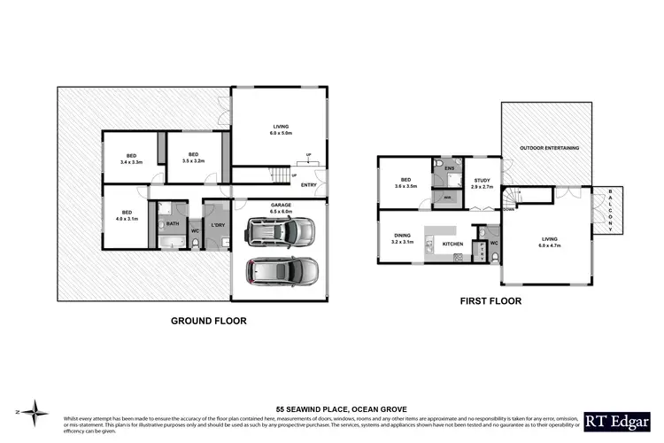 Floorplan of Homely house listing, 55 Seawind Place, Ocean Grove VIC 3226