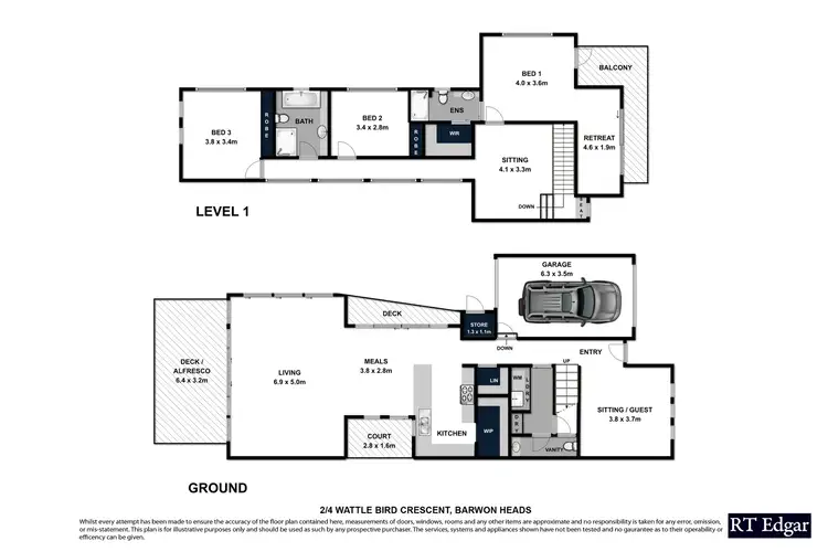 Floorplan of Homely townhouse listing, 2/4 Wattlebird Crescent, Barwon Heads VIC 3227