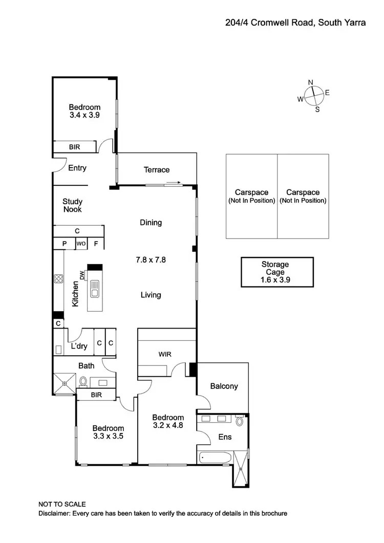 Floorplan of Homely apartment listing, 204/4 Cromwell Road, South Yarra VIC 3141