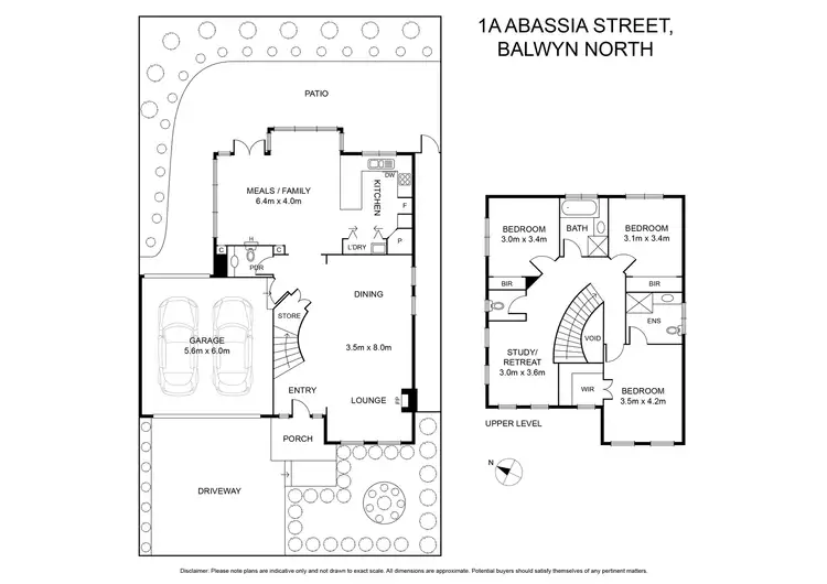 Floorplan of Homely townhouse listing, 1A Abassia Street, Balwyn North VIC 3104