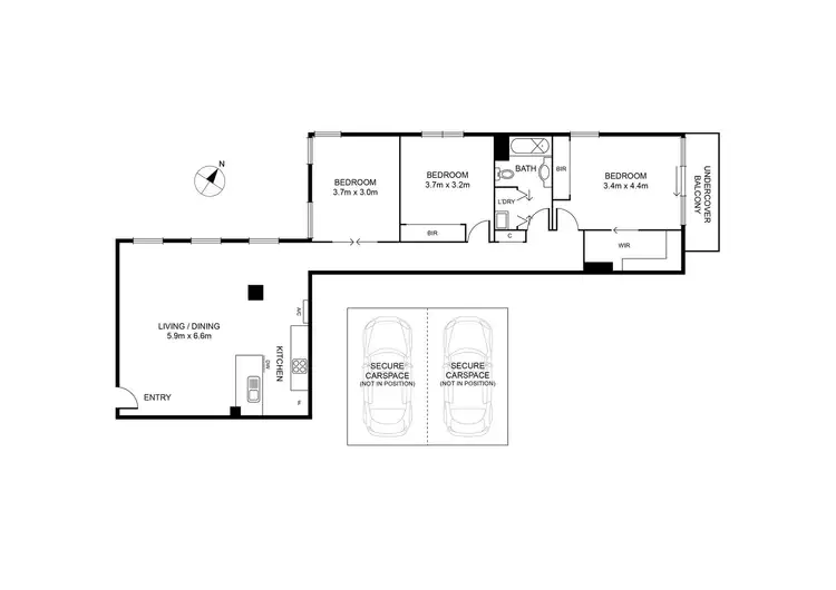 Floorplan of Homely apartment listing, 11/69 Dorcas Street, South Melbourne VIC 3205