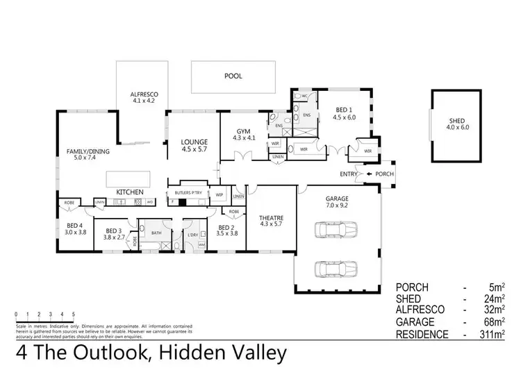 Floorplan of Homely house listing, 4 The Outlook, Hidden Valley VIC 3756