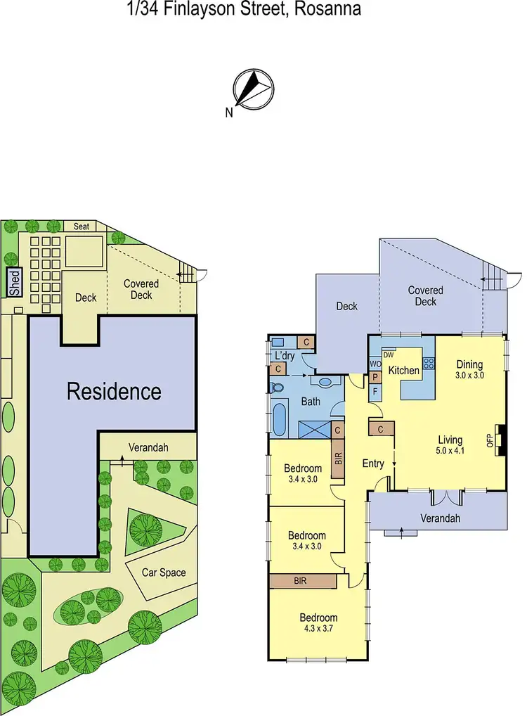 Floorplan of Homely house listing, 1/34 Finlayson Street, Rosanna VIC 3084