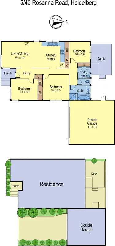Floorplan of Homely unit listing, 5/43 Rosanna Road, Heidelberg VIC 3084