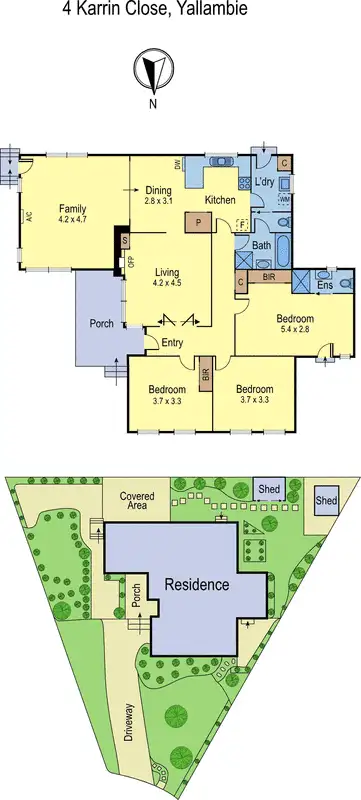 Floorplan of Homely house listing, 4 Karrin Close, Yallambie VIC 3085