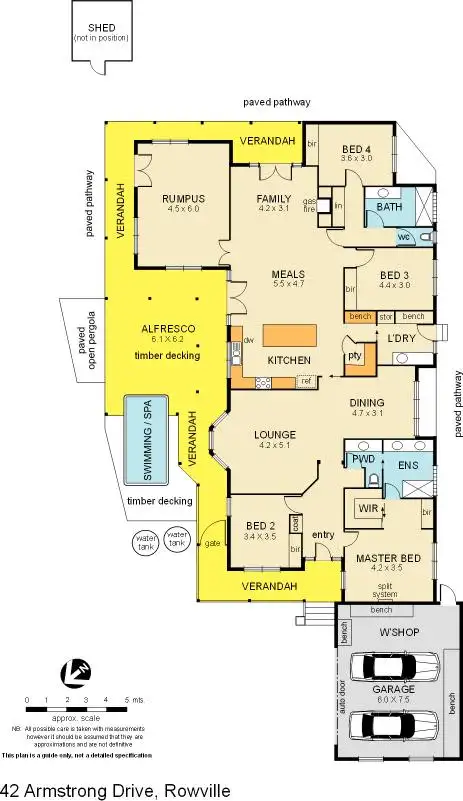 Floorplan of Homely house listing, 42 Armstrong Drive, Rowville VIC 3178