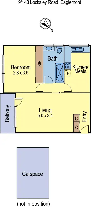Floorplan of Homely apartment listing, 9/143 Locksley Road, Eaglemont VIC 3084