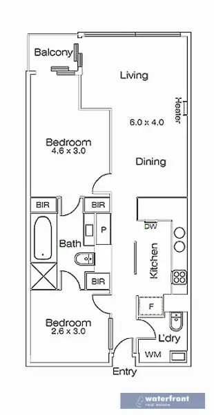 Floorplan of Homely apartment listing, 515/60 Siddeley Street, Docklands VIC 3008