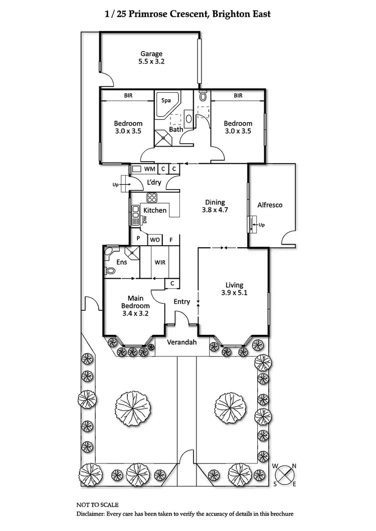 Floorplan of Homely unit listing, 1 & 2 /25 Primrose Crescent, Brighton East VIC 3187