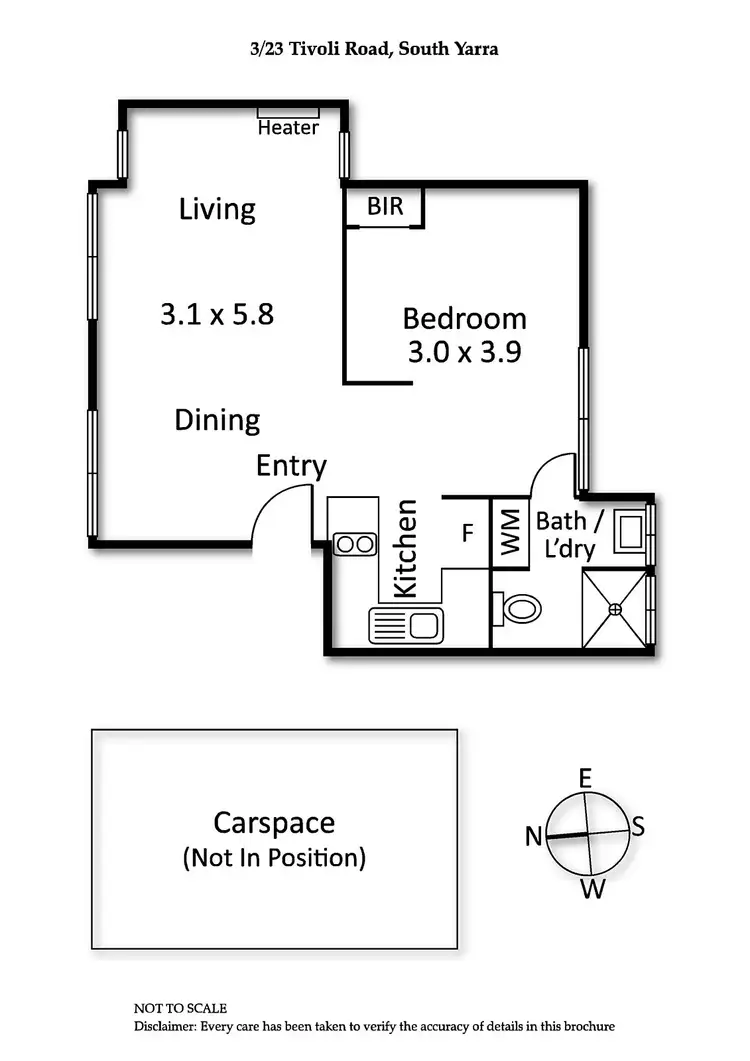 Floorplan of Homely apartment listing, 3/23 Tivoli Road, South Yarra VIC 3141
